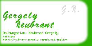 gergely neubrant business card